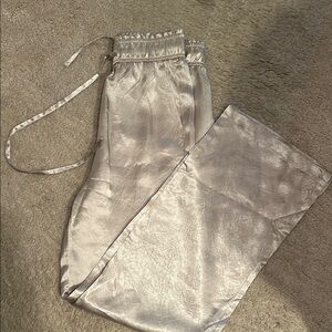 Golden Satin Jogger Pants